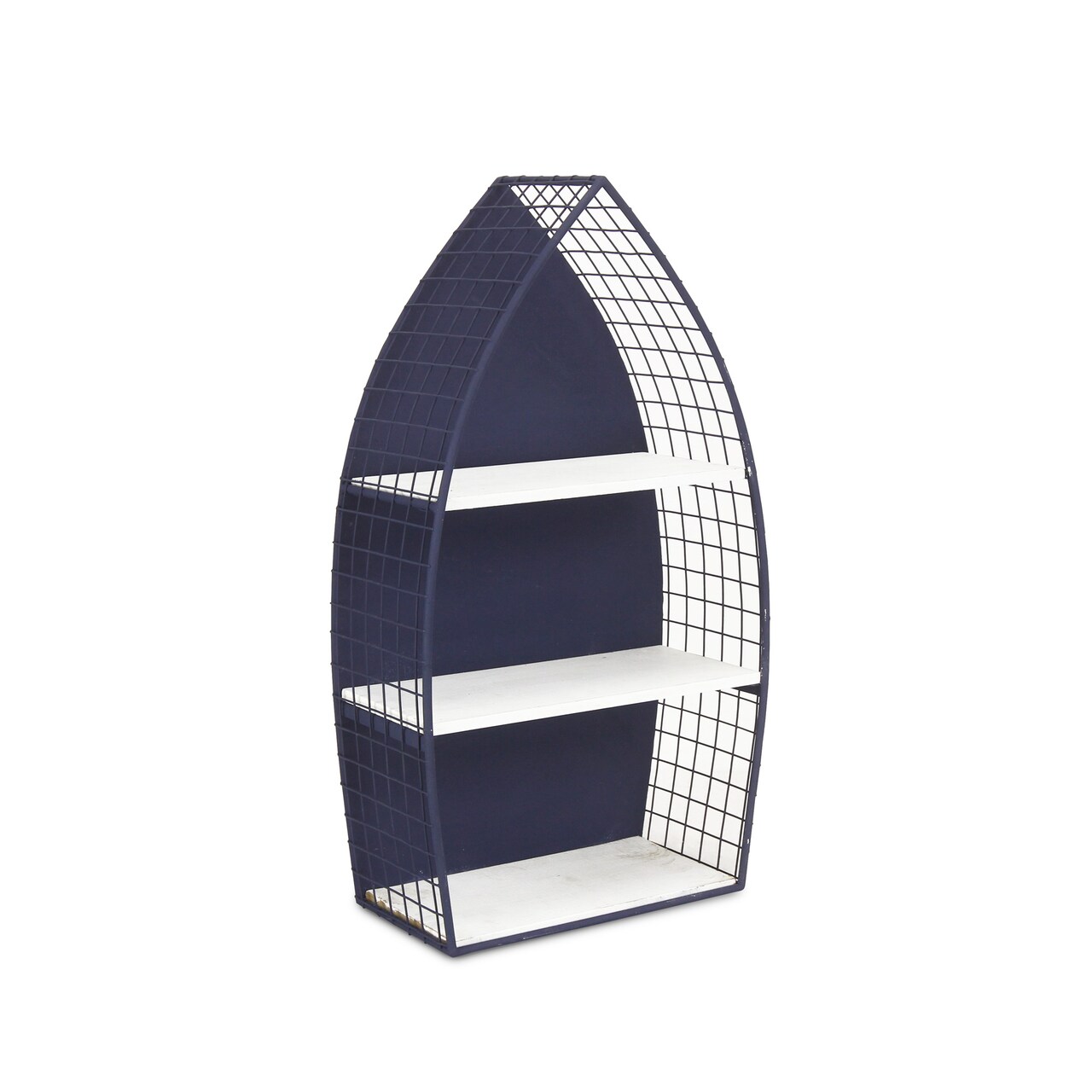 Contemporary Home Living 23.75" Blue Unique Caler Rowboat Small Wall Shelf